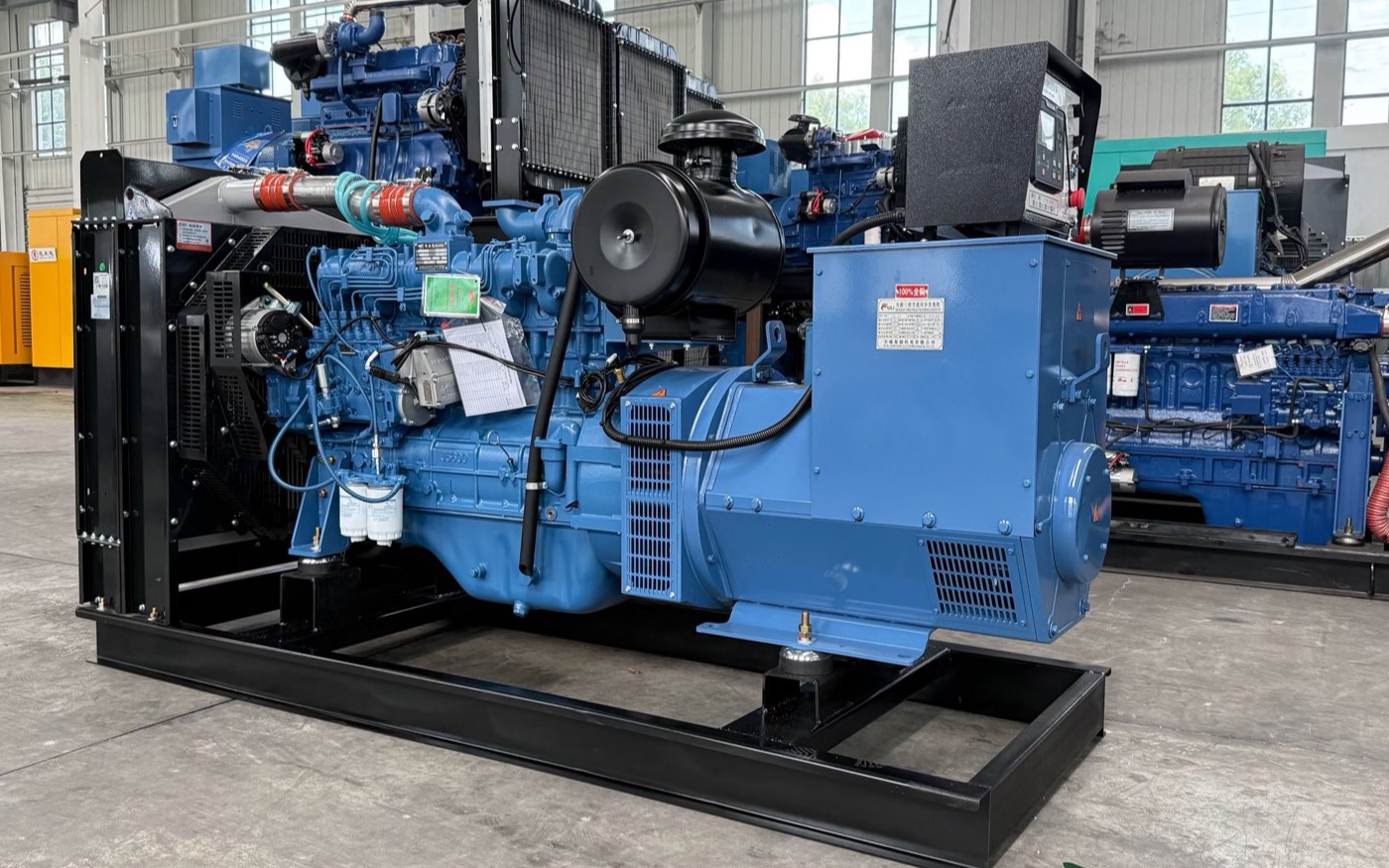 Real assembled diesel generator units photographed for Akure buyer and dealer quotation inquiries