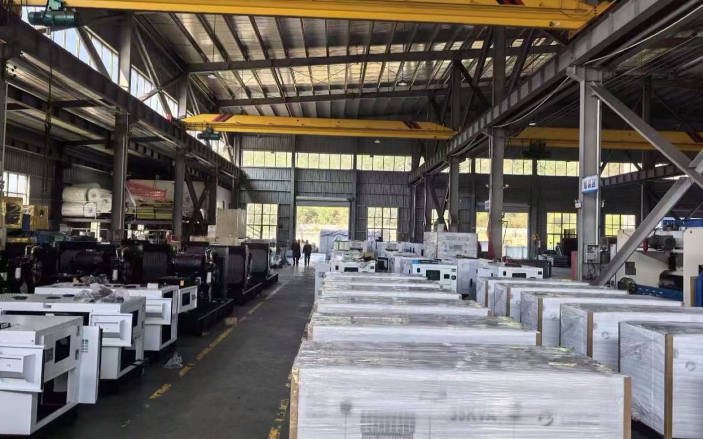 Real factory generator batch prepared for bakery and food-processing power projects in Nigeria