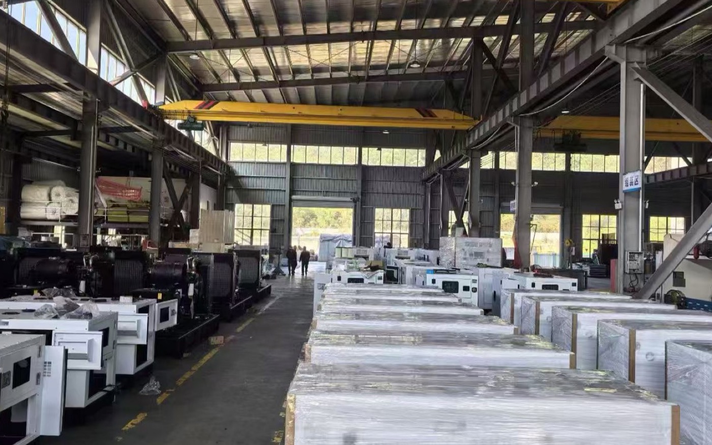 Real export diesel generator photographed in factory for borehole pump power quotation inquiries in Nigeria